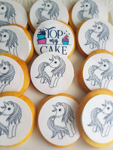 Unicorn Colour-Me-In Cake Toppers