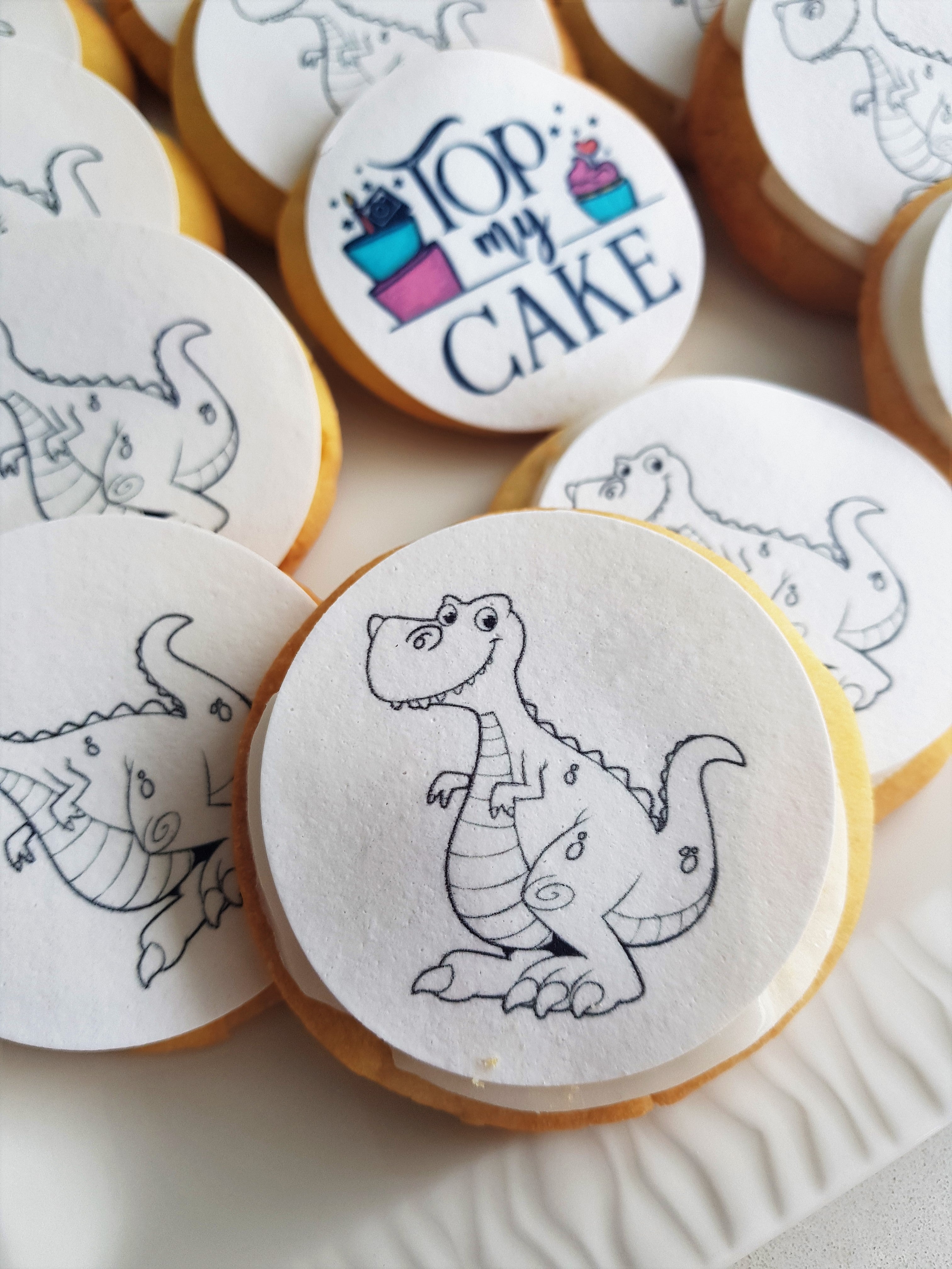 Dinosaur Colour-Me-In Cake Topper