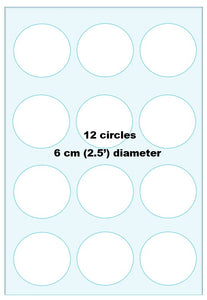 12 x 2.5' Cupcake Custom Edible Icing Images